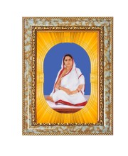 Jagajjanani Sree Sree Barama Spiritual Guru Digital Photo In Designer Frame, Size 10x16 Inch | Hindu Religious Picture For Home Temple, Office & Gift | Wall Art & Pooja Decor (F10485)