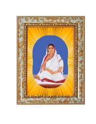Jagajjanani Sree Sree Barama Spiritual Guru Digital Photo In Designer Frame, Size 16x20 Inch | Hindu Religious Picture For Home Temple, Office & Gift | Wall Art & Pooja Decor (F10485)
