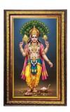 Lord Murugan Digital Golden Balck Color Photo Frame | Hindu Religious Wall Decor | 10x16 Inches - Inspirational Wall Art For Office, Home Decor - Ideal Spiritual Gift (F16460)