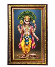 Lord Murugan Digital Golden Balck Color Photo Frame | Hindu Religious Wall Decor | 10x16 Inches - Inspirational Wall Art For Office, Home Decor - Ideal Spiritual Gift (F16460)