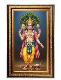 Lord Murugan Digital Golden Balck Color Photo Frame | Hindu Religious Wall Decor | 10x16 Inches - Inspirational Wall Art For Office, Home Decor - Ideal Spiritual Gift (F16460)