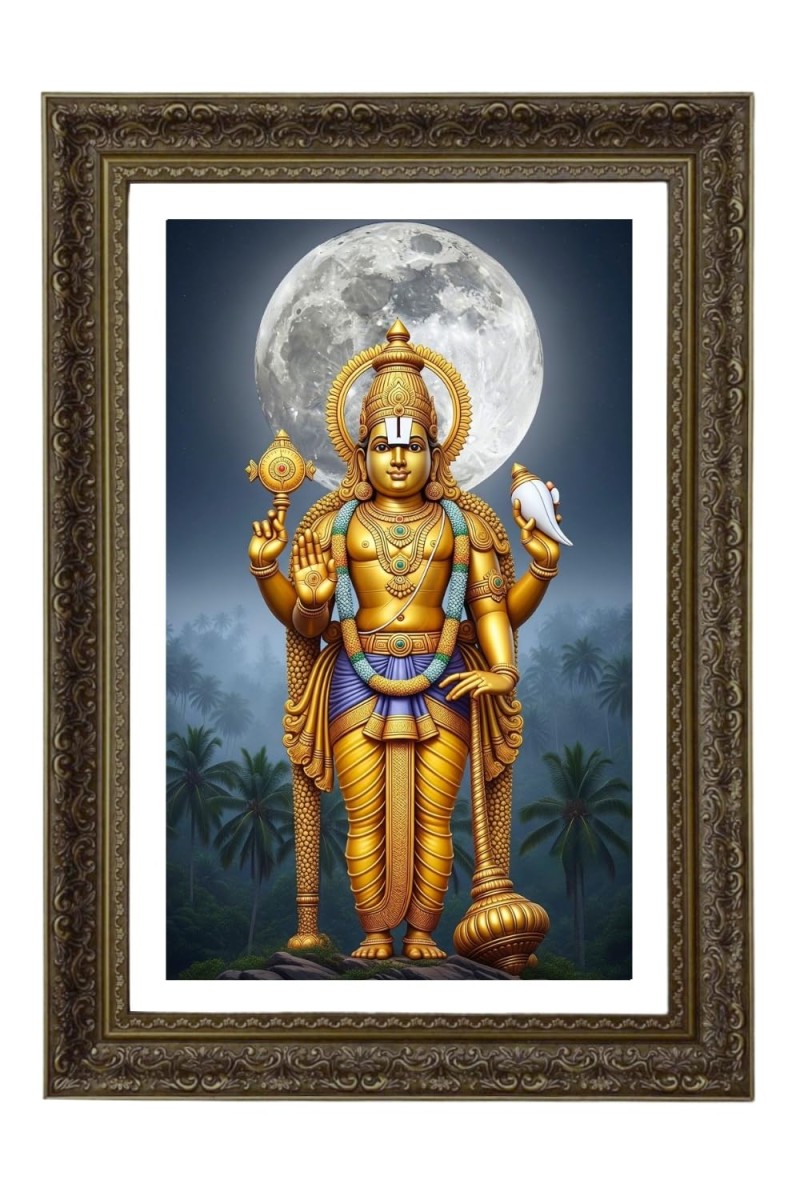 Lord Murugan Big Photo Frame - 20x28 Inches For Home,Temple & Office Decoration (F10653)