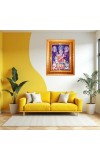 Goddess Durga Golden Designer Photo Frame | 12x16 Inch Religious Wall Hanging Frame For Home & Office Decoration | Hindu Deity Spiritual Gift Item