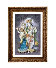 Divine Radha Krishna Big Photo Frame - 20x28 Inches For Home,Temple & Office Decoration (F11274)