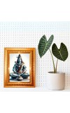 Goddess Gayathri Devi Golden Designer Photo Frame | 12x16 Inch Religious Wall Hanging Frame For Home, Office Decoration and Spiritual Gift Item (M5)