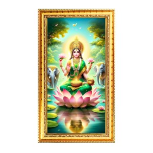 Maa Lakhsmi Digital Golden Color Photo Frame | Hindu Religious Wall Decor | 8x15 Inches - Inspirational Wall Art For Office, Home Decor - Ideal Spiritual Gift (F10314) Maa Lakhsmi Digital Golden Color Photo Frame | Hindu Religious Wall Decor | 8x15 Inches - Inspirational Wall Art For Office, Home Decor - Ideal Spiritual Gift (F10314)