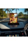 Car Desk/Table Top Lord Krishna Wooden Photo Stand 3x4 Inches, Compact & Stylish Spiritual Display For Car, Home & Office (Pack Of 1) (F14480)