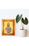 Lord Dhanvantari Golden Designer Photo Frame | 14x18 Inch Religious Wall Hanging Frame For Home & Office Decoration | Hindu Deity Spiritual Gift Item