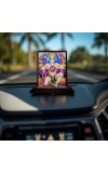 Car Desk/Table Top Lord Hanuman Wooden Photo Stand 3x4 Inches, Compact & Stylish Spiritual Display For Car, Home & Office (Pack Of 1) (F14135)
