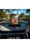 Car Desk/Table Top Lord RamSiya Wooden Photo Stand 3x4 Inches, Compact & Stylish Spiritual Display For Car, Home & Office (Pack Of 1) (F15193)