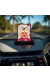Car Desk/Table Top Harsiddhi_Maa Wooden Photo Stand 3x4 Inches, Compact & Stylish Spiritual Display For Car, Home & Office (Pack Of 1) (F14446)