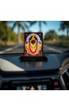 Car Desk/Table Top Maa Kali Wooden Photo Stand â€“ 3x4 Inches, Compact & Stylish Spiritual Display For Car, Home & Office (Pack Of 1) (F15096)