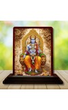 Car Desk/Table Top Lord Rama Wooden Photo Stand 3x4 Inches, Compact & Stylish Spiritual Display For Car, Home & Office (Pack Of 1) (F14280)