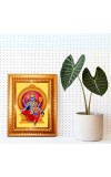 Goddess Lakshmi Golden Designer Photo Frame | 16x20 Inch Religious Wall Hanging Frame For Home, Office Decoration and Spiritual Gift Item (M6)