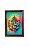 Lord Ganesha Photo Frame For Wall & Table | 7x9 Inch Golden Cherry Finish | Decorative Lord Ganesha Photo Frame For Home, Office & Pooja Room (F11472)