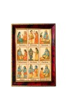 Navavidha Bhakti Photo Frame For Wall & Table | 7x9 Inch Golden Cherry Finish | Decorative Navavidha Bhakti Photo Frame For Home, Office & Pooja Room (F11773)