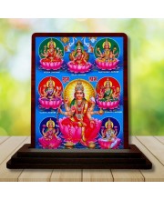 Car Desk/Table Top Maa Laxmi Wooden Photo Stand â€“ 3x4 Inches, Compact & Stylish Spiritual Display For Car, Home & Office (Pack Of 1) (F15072)