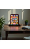 Car Desk/Table Top Ashta Lakshmi Wooden Photo Stand 3x4 Inches, Compact & Stylish Spiritual Display For Car, Home & Office (Pack Of 1) (F14278)