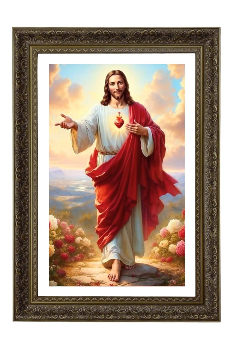 Vertical16X24 Inches Frame Big Photo Frame - 20x28 Inches For Home,Temple & Office Decoration (F10812)