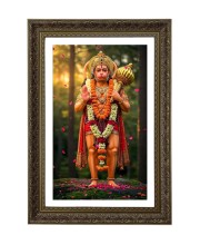 Lord Hanuman Big Photo Frame - 20x28 Inches For Home,Temple & Office Decoration (F10730)