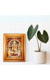 Goddess Maa Durga Golden Designer Photo Frame | 10x14 Inch Religious Wall Hanging Frame For Home & Office Decoration | Hindu Deity Goddess Maa Durga Spiritual Gift Item