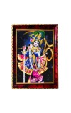 LordSrikrishna Photo Frame For Wall & Table | 7x9 Inch Golden Cherry Finish | Decorative Srikrishna Photo Frame For Home, Office & Pooja Room (F11530)