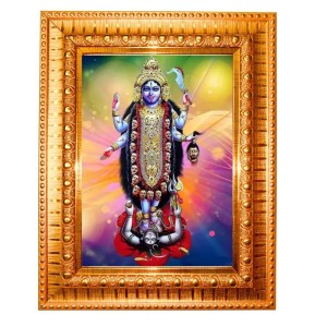 Maa Kaali Golden Designer Photo Frame | 14x18 Inch Religious Wall Hanging Frame For Home & Office Decoration | Hindu Deity Spiritual Gift Item Maa Kaali Golden Designer Photo Frame | 14x18 Inch Religious Wall Hanging Frame For Home & Office Decoration | Hindu Deity Spiritual Gift Item