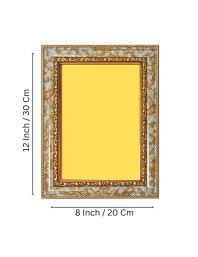 Sri Guru Raghavendra Swamy Spiritual Guru Digital Photo In Designer Frame, Size 8x12 Inch | Hindu Religious Picture For Home Temple, Office & Gift | Wall Art & Pooja Decor (F10434)