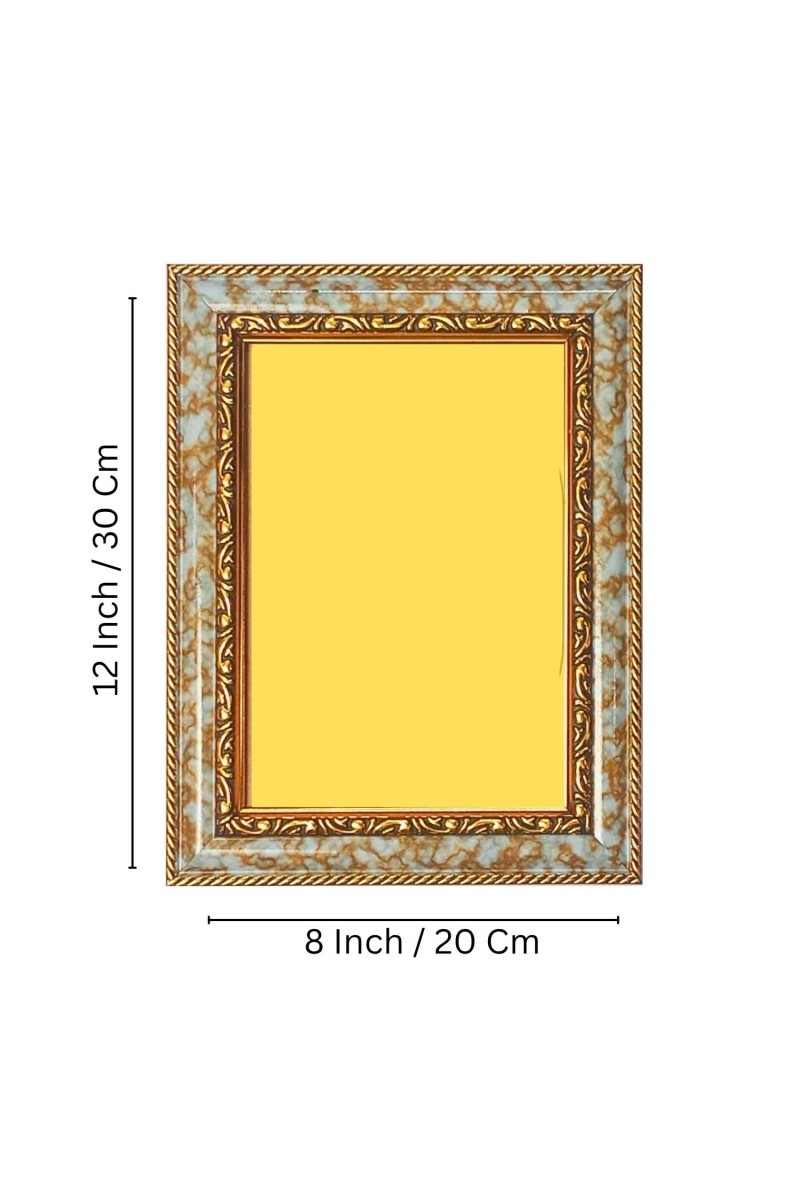 Sri Guru Raghavendra Swamy Spiritual Guru Digital Photo In Designer Frame, Size 8x12 Inch | Hindu Religious Picture For Home Temple, Office & Gift | Wall Art & Pooja Decor (F10434)
