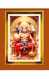 Golden Photo Frame - 10x14 Inches | Elegant Wooden Frame For Home, Office & Temple Decoration | Spiritual Wall & Table Decor and Gift Item