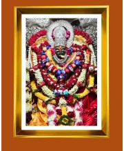Golden Photo Frame - 10x14 Inches | Elegant Wooden Frame For Home, Office & Temple Decoration | Spiritual Wall & Table Decor and Gift Item