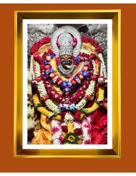 Golden Photo Frame - 10x14 Inches | Elegant Wooden Frame For Home, Office & Temple Decoration | Spiritual Wall & Table Decor and Gift Item
