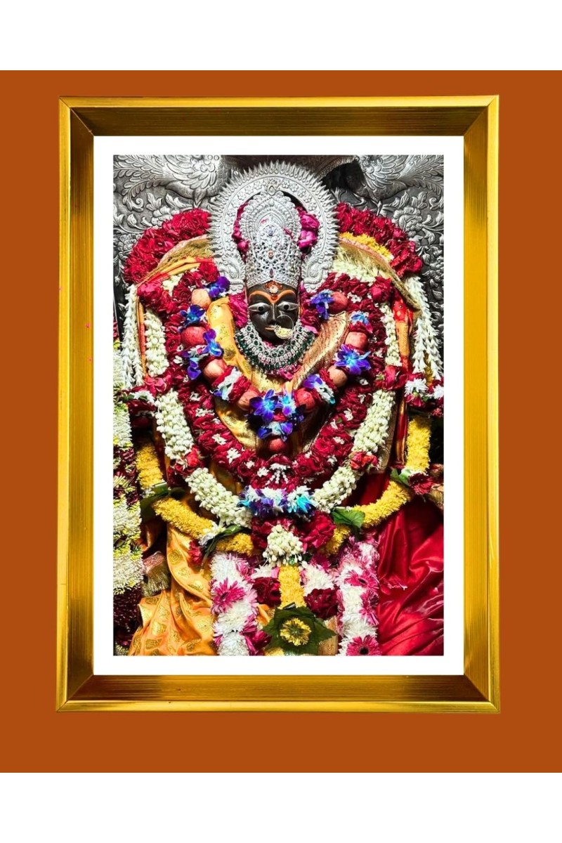 Golden Photo Frame - 10x14 Inches | Elegant Wooden Frame For Home, Office & Temple Decoration | Spiritual Wall & Table Decor and Gift Item