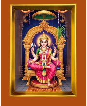 Tripura Sundari Golden Photo Frame - 10x14 Inches | Elegant Wooden Frame For Home, Office & Temple Decoration | Spiritual Wall & Table Decor and Gift Item