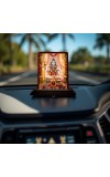 Car Desk/Table Top Lord Shiva Wooden Photo Stand 3x4 Inches, Compact & Stylish Spiritual Display For Car, Home & Office (Pack Of 1) (F14312)