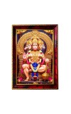 Lord Hanuman Photo Frame For Wall & Table | 7x9 Inch Golden Cherry Finish | Decorative Lord Hanuman Photo Frame For Home, Office & Pooja Room (F11907)