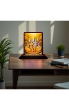 Car Desk/Table Top Lord Vishu Laxmi Wooden Photo Stand â€“ 3x4 Inches, Compact & Stylish Spiritual Display For Car, Home & Office (Pack Of 1) (F15117)