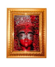 Maa Tara Golden Designer Photo Frame | 10x14 Inch Religious Wall Hanging Frame For Home & Office Decoration | Hindu Deity Spiritual Gift Item