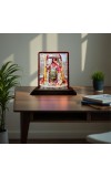 Car Desk/Table Top Mahakaleshwar Jyotirlinga Wooden Photo Stand 3x4 Inches, Compact & Stylish Spiritual Display For Car, Home & Office (Pack Of 1) (F14482)