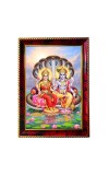 Lord Laxmi Narayana Photo Frame For Wall & Table | 7x9 Inch Golden Cherry Finish | Decorative Lord Laxmi Narayana Photo Frame For Home, Office & Pooja Room (F11612)