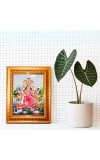 Maa Manasa Devi Golden Designer Photo Frame | 18x22 Inch Religious Wall Hanging Frame For Home & Office Decoration | Hindu Deity Spiritual Gift Item