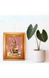 Lord Shiva Golden Designer Photo Frame | 18x22 Inch Religious Wall Hanging Frame For Home & Office Decoration | Hindu Deity Spiritual Gift Item