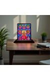 Car Desk/Table Top Maa Laxmi Wooden Photo Stand â€“ 3x4 Inches, Compact & Stylish Spiritual Display For Car, Home & Office (Pack Of 1) (F15072)