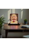 Car Desk/Table Top Lord Hanuman Wooden Photo Stand 3x4 Inches, Compact & Stylish Spiritual Display For Car, Home & Office (Pack Of 1) (F14586)