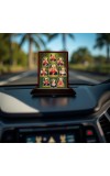 Car Desk/Table Top Maa Durga Wooden Photo Stand â€“ 3x4 Inches, Compact & Stylish Spiritual Display For Car, Home & Office (Pack Of 1) (F15071)