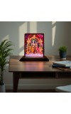 Car Desk/Table Top Radha Krishna Wooden Photo Stand 3x4 Inches, Compact & Stylish Spiritual Display For Car, Home & Office (Pack Of 1) (F14383)