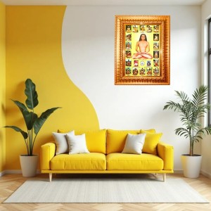 Araaka Mahavatar Balaji Maharaj Golden Designer Photo Frame | 14x18 Inch Religious Wall Hanging Frame For Home & Office Decoration | Hindu Deity Spiritual Gift Item Araaka Mahavatar Balaji Maharaj Golden Designer Photo Frame | 14x18 Inch Religious Wall Hanging Frame For Home & Office Decoration | Hindu Deity Spiritual Gift Item