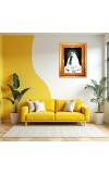 Sri Sarada Devi Golden Designer Photo Frame | 10x14 Inch Religious Wall Hanging Frame For Home & Office Decoration | Hindu Deity Sri Sarada Devi Spiritual Gift Item