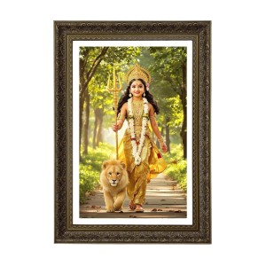 Little Durga Big Photo Frame - 20x28 Inches For Home,Temple & Office Decoration (F11048)
