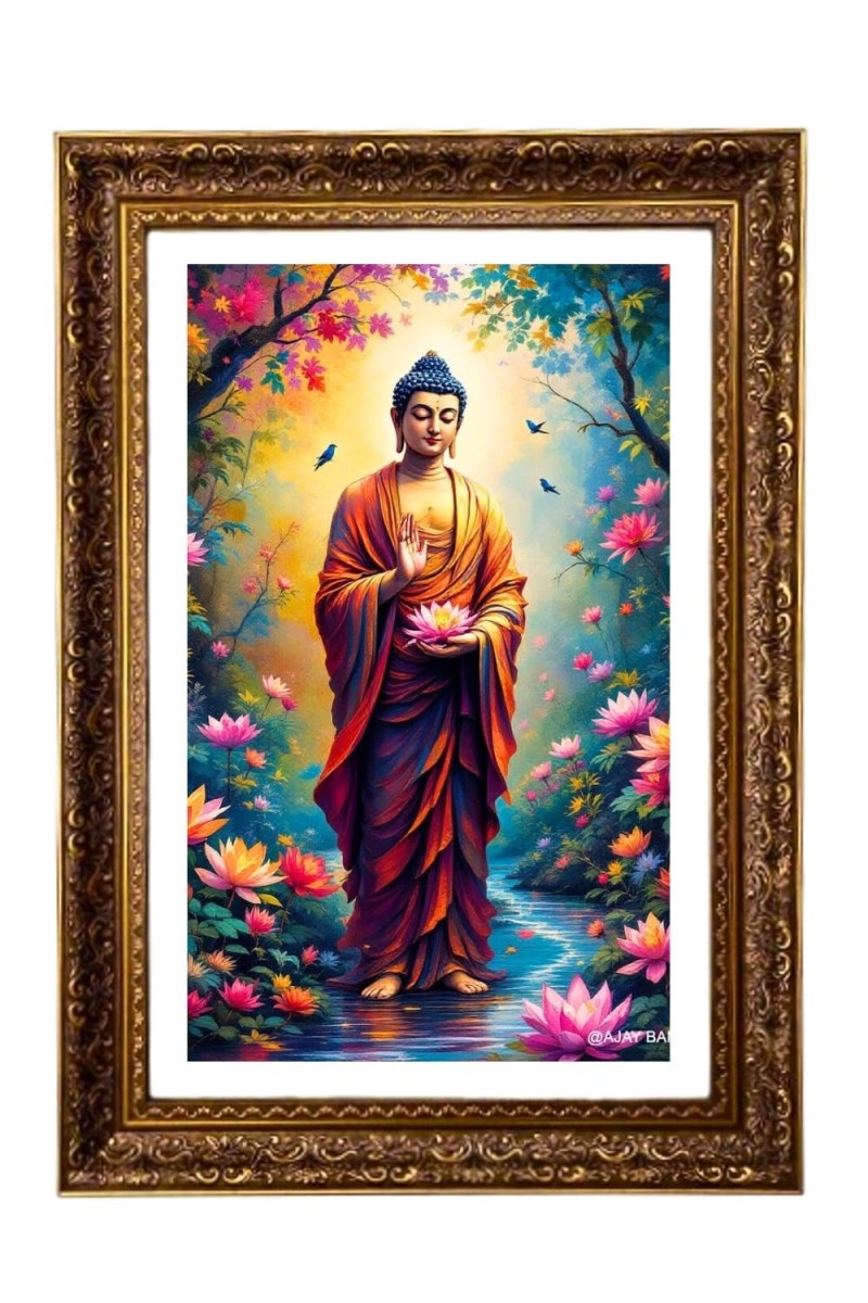 Vertical16X24 Inches Frame Big Photo Frame - 20x28 Inches For Home,Temple & Office Decoration (F11126)